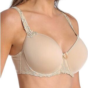 Simone Perele Women’s Andora 3D Molded-Cup Bra: French T-Shirt Bra 32F Nude